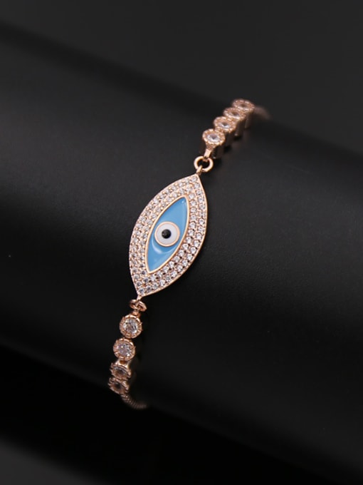 Rose Gold Eye-shape Stretch Bracelet