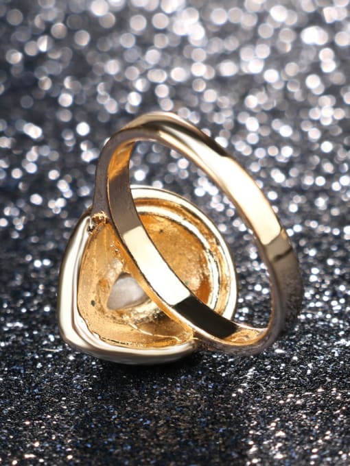 Gujin Fashion Exaggerated Water Drop Crystals Alloy Ring 3