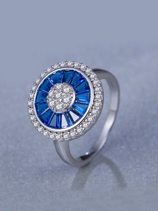 UNIENO Blue Zircon Ring 0