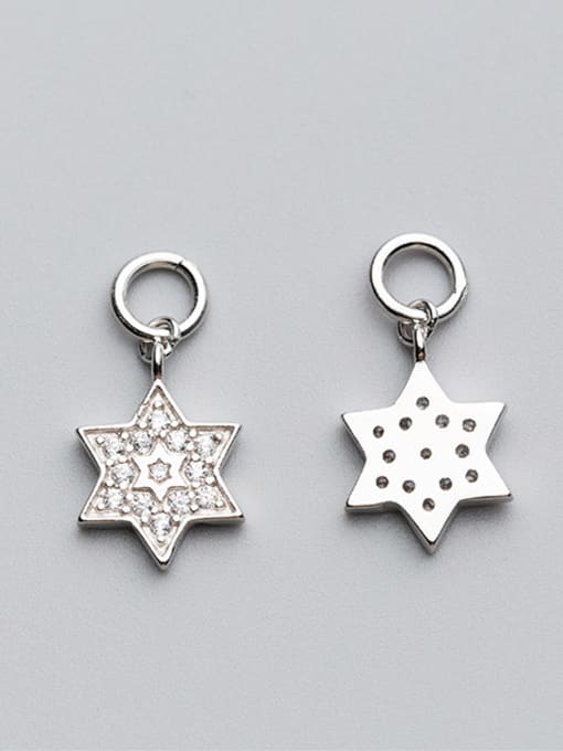 FAN 925 Sterling Silver With 18k Gold Plated Delicate Star Charms 1