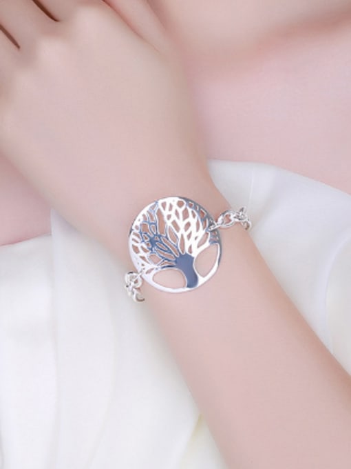 OUXI Simple Round Hollow Tree Bracelet 1