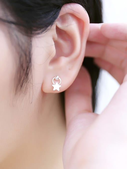 Peng Yuan Simple Five-pointed Star Stud cuff earring 1