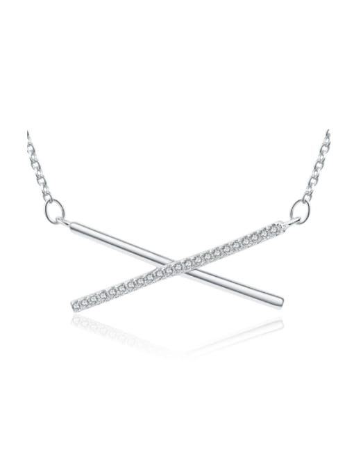 kwan Simple Cross Zircons All-match Women Necklace