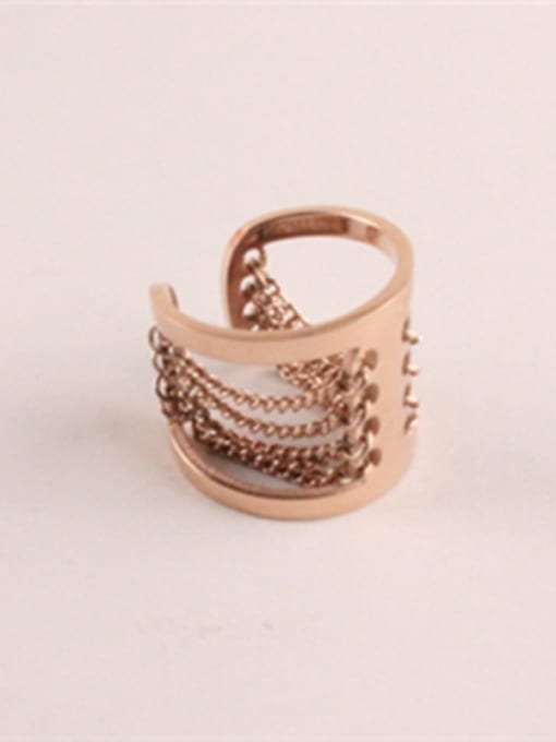 GROSE Hollow Multi-layer Exaggerated Opening Ring 2