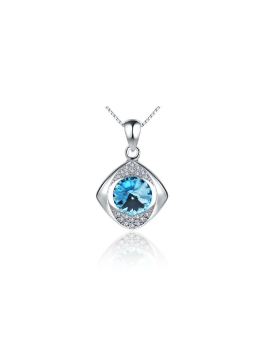 kwan Square Micro Pave Simple Style Women Pendant