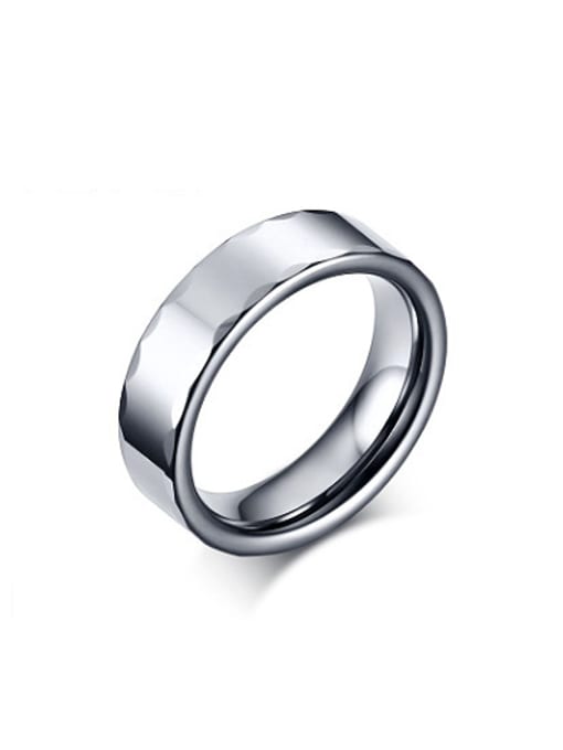 CONG All-match High Polished Geometric Shaped Titanium Ring