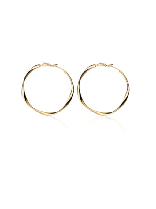 Rosh 925 Sterling Silver With Smooth Simplistic Round Hoop Earrings 0