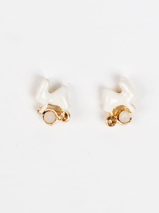 Lang Tony Women Exquisite Rabbit Shaped Enamel Earrings 0