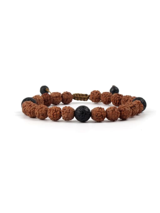 B6011-A Wooden Beads Stones Handmade Fashion Bracelet