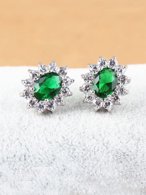Qing Xing Classic King of Zircon Fashion Anti-allergy Europe and the United States Quality Cluster earring 0