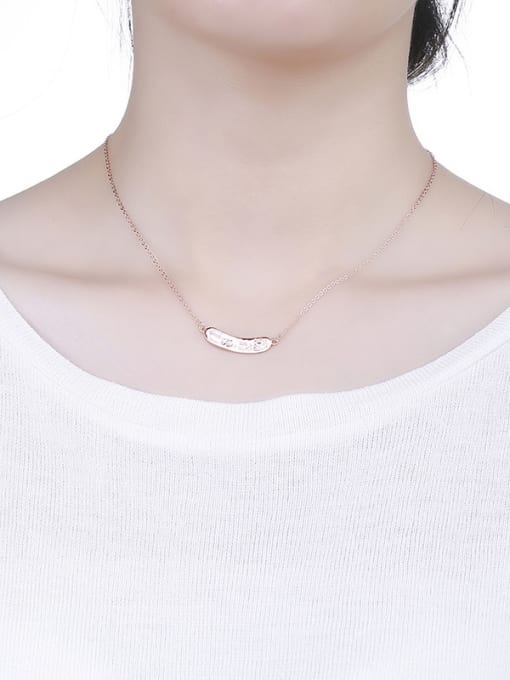 One Silver Rose Gold Plated Necklace 1