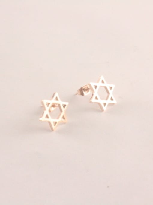 GROSE Fashion Hollow Star Stud Earrings 0