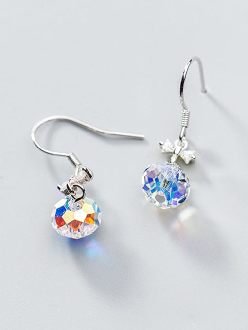 colorful Elegant Bowknot Shaped Multi-color Crystal Drop Earrings