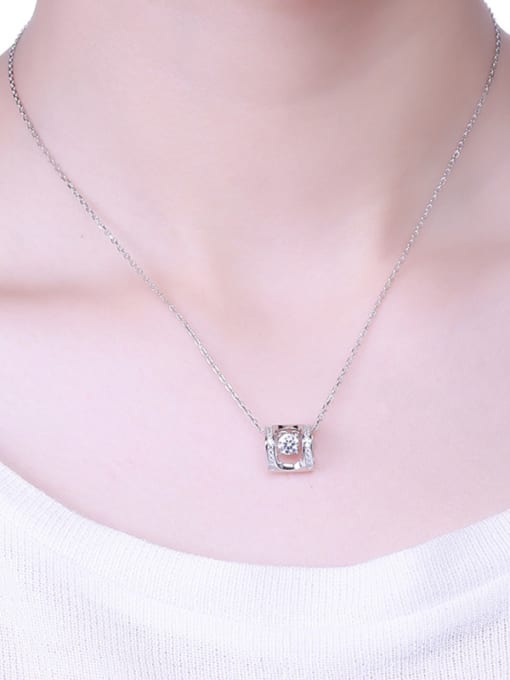 One Silver 2018 2018 925 Silver Zircon Necklace 1