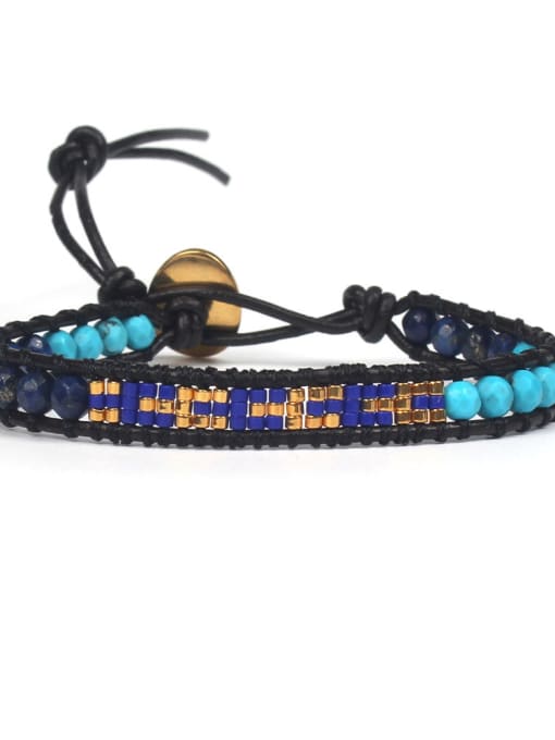 handmade Agate Beads Woven Rope Retro Style Bracelet 3