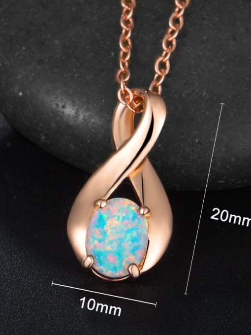 UNIENO 2018 2018 Rose Gold Plated Necklace 2