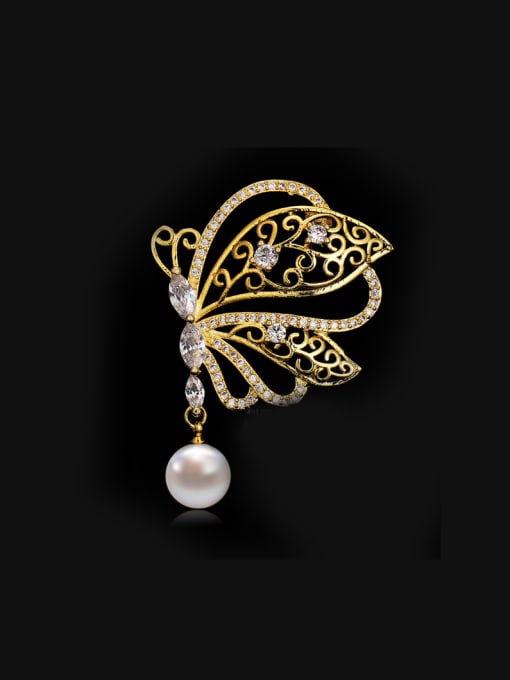 L.WIN Luxury Fashion Accessories Shell Pearl Brooch 0