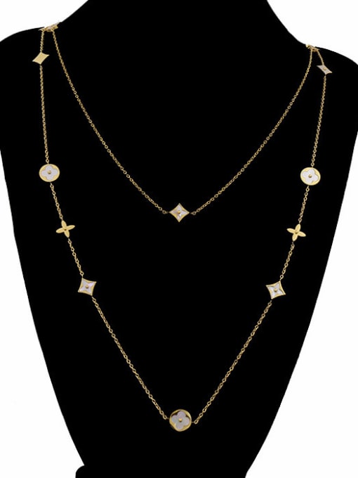 My Model Exquisite Geometric Shaped Shells Simple Necklace 0