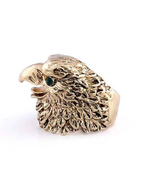 Wei Jia Personalized Exaggerated Eagle Gold Plated Ring 0
