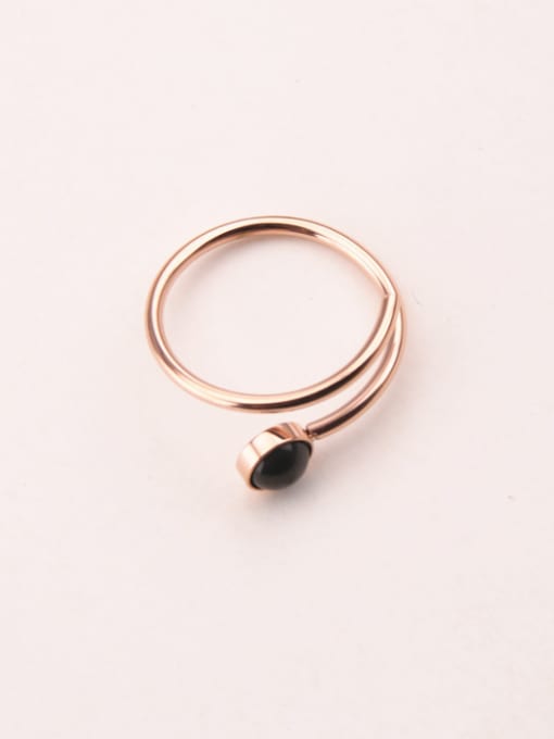 GROSE Black Agate Temperament Opening Ring 1