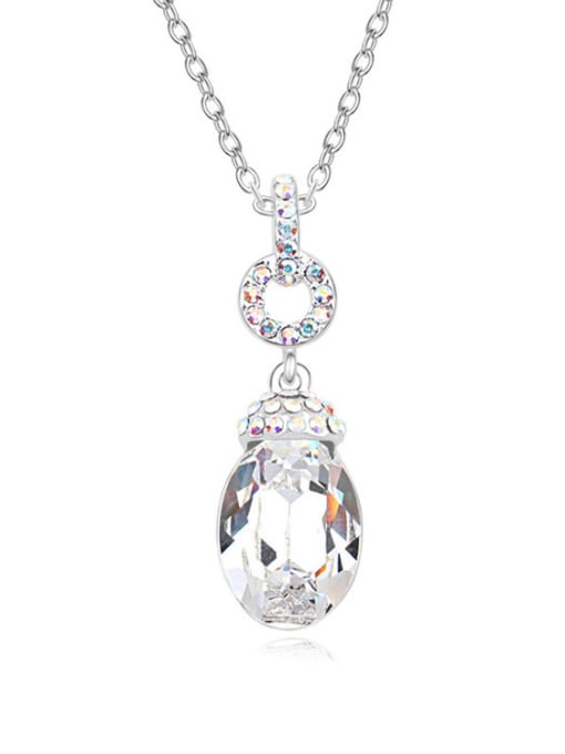 White Chanz using austrian Elements Crystal Necklace female Hera love fashion crystal pendant