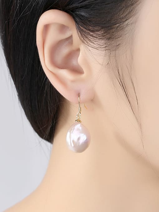 CCUI Pure silver Baroque Pearl  special shaped Earrings 1