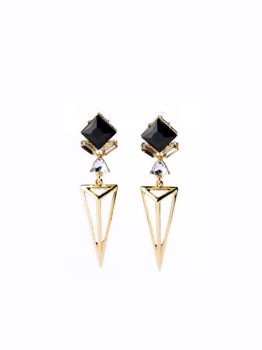 KM Noble Luxury Triangle Drop drop Earring
