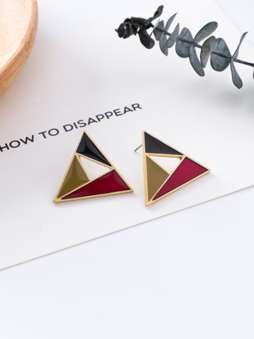 11#10426M Alloy With Gold Plated Trendy Geometric Stud Earrings