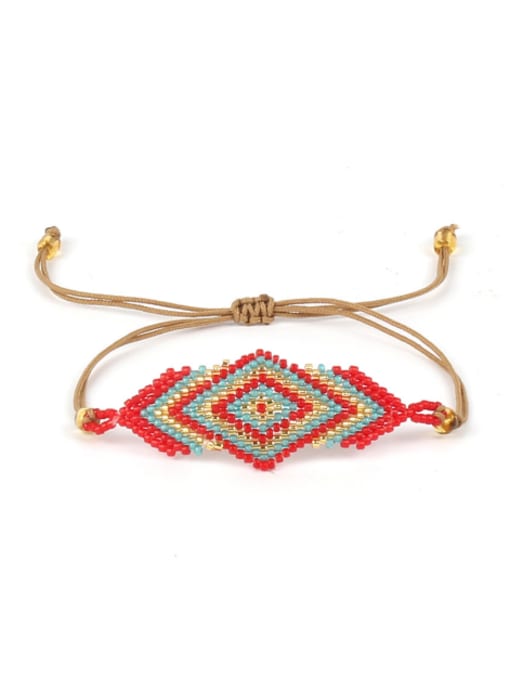 handmade Colorful Glass Beads Fashion Woven Bracelet 0