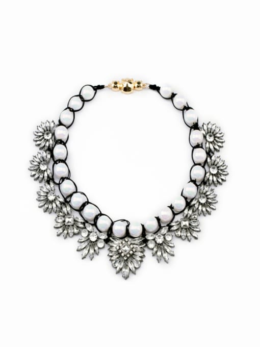 KM Retro Artificial Pearls and Stones Alloy Necklace 0