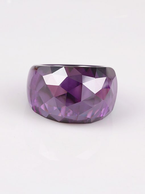 Purple Wuzhou Qing Xing Jewelry Multicolor Selection Zircon Ring