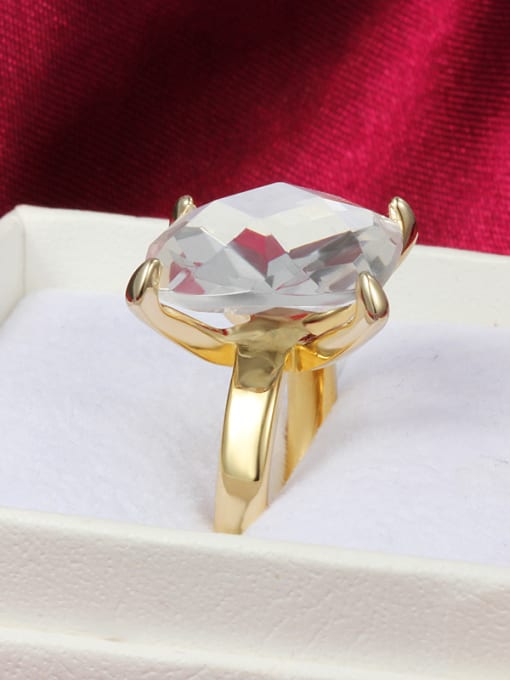 SANTIAGO Anti-allergic Square Shaped 18K Gold Plated Ring 1