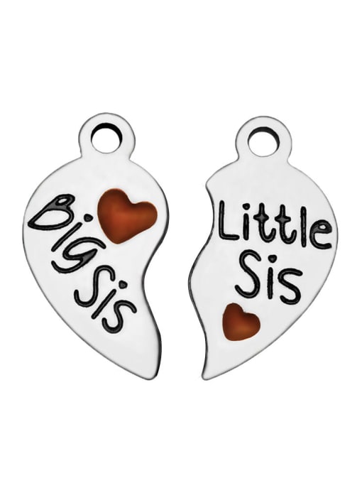 FTime Stainless Steel With Silver Plated Trendy Heart Charms 1