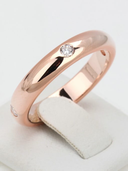 ZK Smooth Zircons Simple New Copper Ring 0