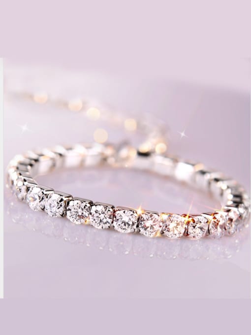 OUXI Women Rose Gold Zircon Bracelet