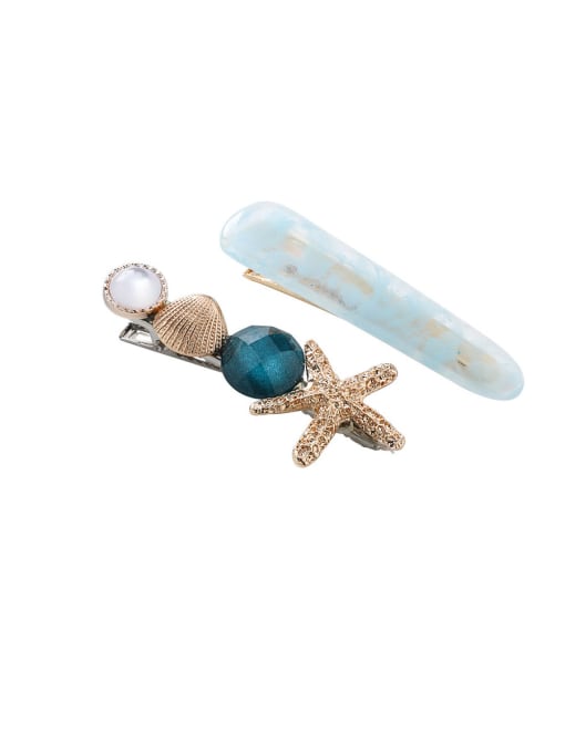 Girlhood Alloy With Resin  Fashion Starfish shell  Barrettes & Clips 0