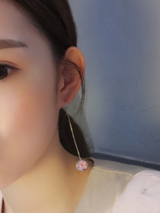 Peng Yuan Fashion Glass Ball Flowery Drop Earrings 1