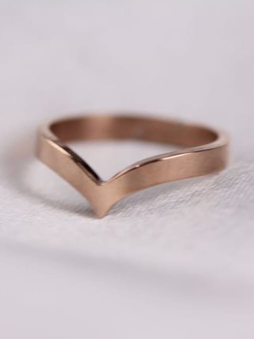 GROSE Smooth Sharp Rose Gold Plated Ring 0