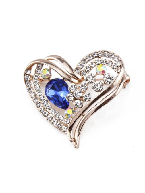 Inboe Heart-shaped Crystals Brooch 3