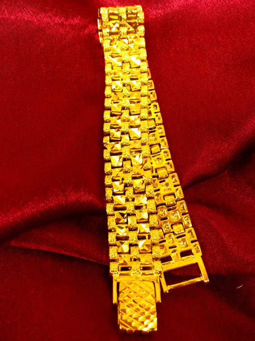 Golden Men Exquisite Geometric Shaped Bracelet