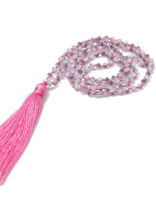 JHBZBVN1392-E Hot Selling Glass Beads Bohemia Tassel Necklace
