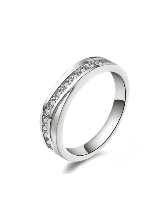 Ya Heng Single Micro Pave Zircons Women Ring 0