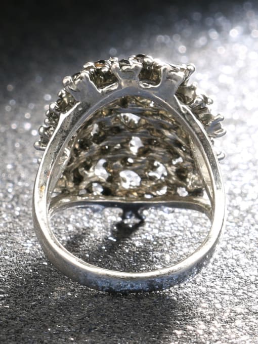 Gujin Exaggerated Hollow Rhinestones Alloy Ring 3