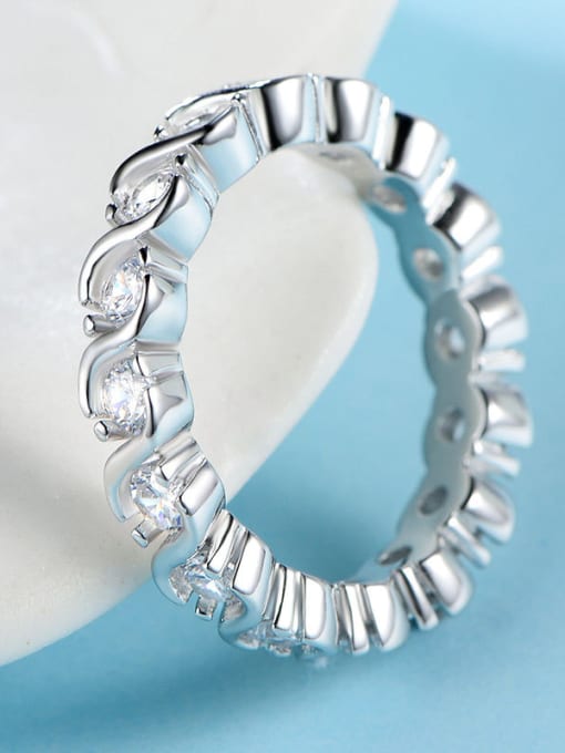 White 925 Silver Zircon Ring