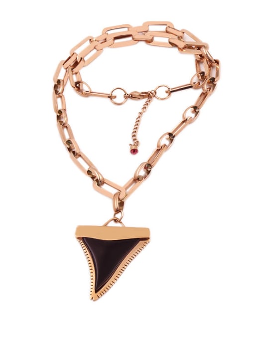 My Model Triangle Shaped Fashionable Agate Fashion Women Men Necklace