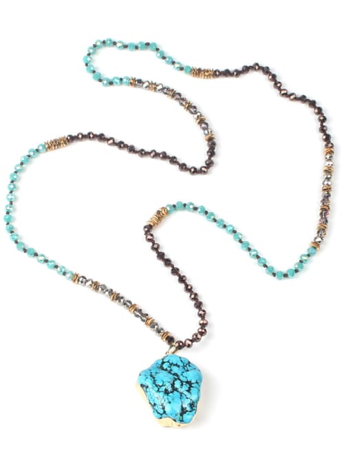 HN1898-C Original DIY Crystal Beads Irregular Stone Fashion Necklace