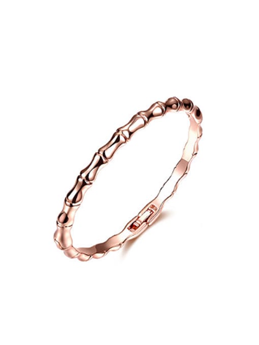 Rose Gold Simple Bamboo Joint Women Bangle