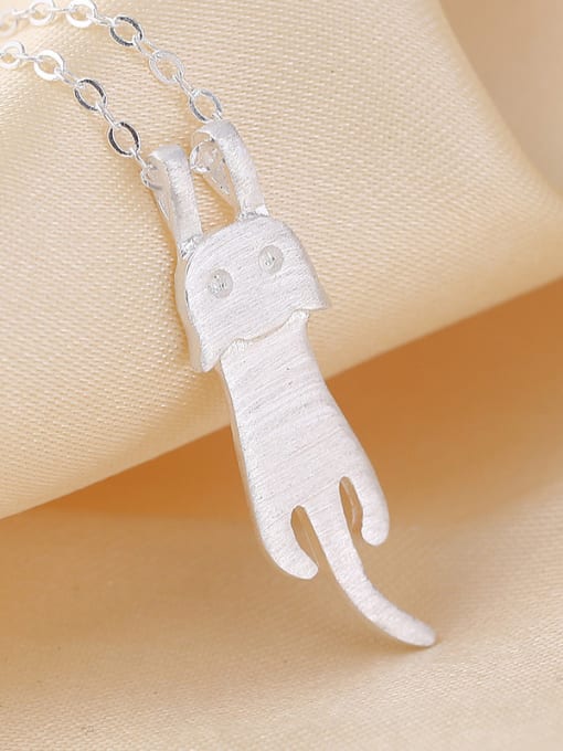kwan Lovely Cat S925 Silver Clavicle Necklace 1