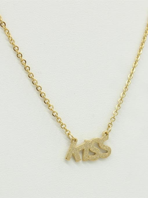 XIN DAI KISS Letter Pendant Clavicle Necklace 0