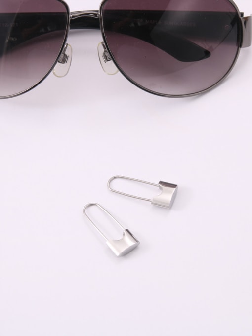 GROSE Titanium With Gold Plated Simplistic Pin Clip On Earrings 3